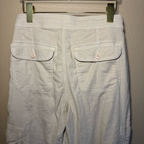 American Eagle Dreamy Drape Linen-Blend Baggy Wide-Leg Cargo Pants Size 0 - Picture 14 of 16
